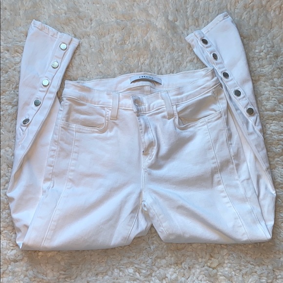 J BRAND WHITE MID RISE UTILITY PANTS - Picture 8 of 8